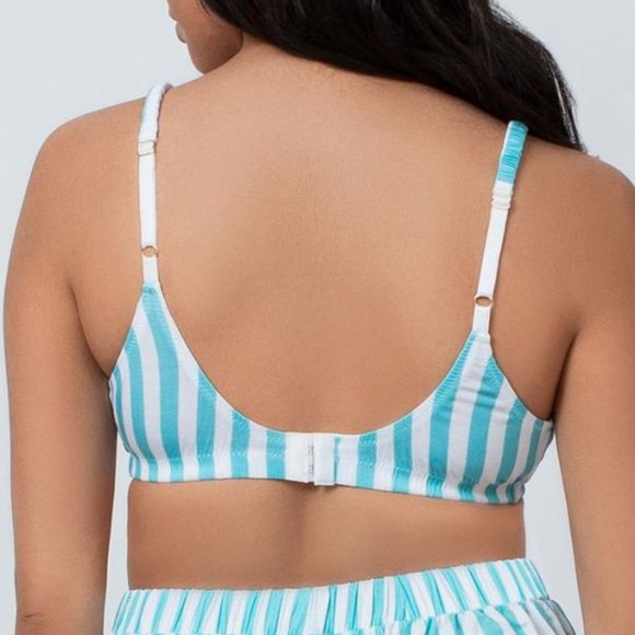 Kilo Brave Blue Pastel Stripe Bralette (XXL) - Picture 4 of 4